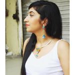 Buy Crunchy Fashion Aqua Trendy Triangles Statement Earrings - Purplle