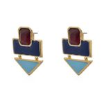 Buy Crunchy Fashion Color Rush Blue Turq Earrings - Purplle
