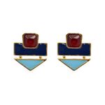 Buy Crunchy Fashion Color Rush Blue Turq Earrings - Purplle