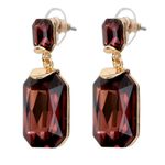 Buy Crunchy Fashion Stylish Deep Brown Gold Plated Dangle & Drop Earrings - Purplle