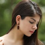 Buy Crunchy Fashion Stylish Deep Brown Gold Plated Dangle & Drop Earrings - Purplle