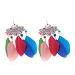 Buy Crunchy Fashion Tribal Muse Collection Multi-Color Feather Earrings For Women - Purplle