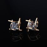 Buy Crunchy Fashion Zircon Studded Square Stud Earrings - Purplle
