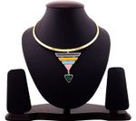 Buy Crunchy Fashion Trendy Triangles Statement Choker Necklace - Purplle