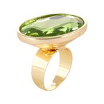 Buy Crunchy Fashion Oval Crystal Statement Ring - Purplle