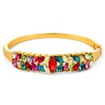 Buy Crunchy Fashion Sparking Crystal Studded Kada Bracelet For Women - Purplle