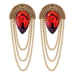 Buy Crunchy Fashion Party Girl Red-Black Earrings Combo For Girls - Purplle
