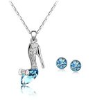 Buy Crunchy Fashion Crystal Shoe Pendant Set - Purplle