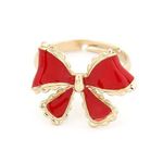 Buy Crunchy Fashion Red Bowknot Ring - Purplle
