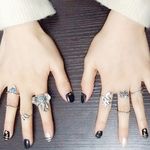 Buy Crunchy Fashion Indian Heritage Midi Ring Set - Purplle