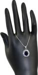 Buy Crunchy Fashion Blue Sapphire Pendant Necklace - Purplle