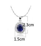 Buy Crunchy Fashion Blue Sapphire Pendant Necklace - Purplle