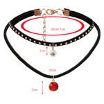 Buy Crunchy Fashion Crystals Drop Two Layer Choker Necklace - Purplle