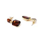 Buy Crunchy Fashion Golden Plated Pink & Rodo Colored Drop Earring Combo - Purplle