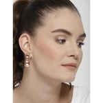 Buy Crunchy Fashion Golden Plated Pink & Red Colored Drop Earring Combo - Purplle