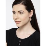Buy Crunchy Fashion Golden Plated Blue & Pink Stone Drop Earring Combo - Purplle