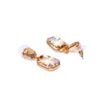 Buy Crunchy Fashion Golden Plated Peach & Coffie Colored Earring Combo - Purplle