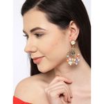 Buy Crunchy Fashion Multi Floret Dangling Earrings With Combo - Purplle
