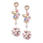 Buy Crunchy Fashion Clay Flower Embellished Multi Earrings With Combo - Purplle