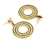 Buy Crunchy Fashion Gold Plated Crystal Drop Earrings - Purplle