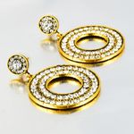 Buy Crunchy Fashion Gold Plated Crystal Drop Earrings - Purplle