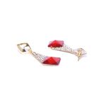 Buy Crunchy Fashion Golden Plated Pink Crystal Stone Dangler Earring - Purplle