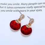 Buy Crunchy Fashion Golden Plated Pink Crystal Stone Drop Earring - Purplle