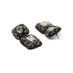 Buy Crunchy Fashion Black Crystal Drop Earrings - Purplle