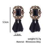 Buy Crunchy Fashion Bohemian Tassel Black Earrings - Purplle