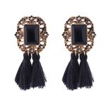 Buy Crunchy Fashion Bohemian Tassel Black Earrings - Purplle