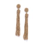 Buy Crunchy Fashion Bohemian Golden Beaded Tassel Earrings - Purplle