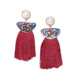 Buy Crunchy Fashion Red Feather Dangler Earring - Purplle