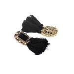Buy Crunchy Fashion Red & Black Beades Tassel Earring Combo - Purplle