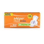 Buy Whisper Choice Ultra Wings Sanitary Pads Extra Large Size 20 pc Pack - Purplle