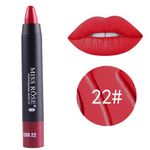 Buy Miss Rose Makeup Matte Lipstick Waterproof Long Lasting Velvet Nude Batom Mate Lipstick Red (22) (2.8 g) - Purplle