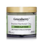Buy Greenberry Organics Brazilian Rainforest Green Clay Mask (100 g) - Purplle