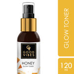 Buy Good Vibes Honey Glow Toner | Hydrating, Calming | No Parabens, No Alcohol, No Sulphates, No Mineral Oil, No Animal Testing (120 ml) - Purplle