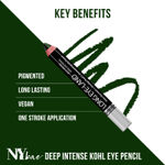 Buy Ny Bae Long Eye-Land | Deep Intense Kajal | Shimmer Finish | High Pigmentation | Enriched with Vitamin E And Castor Oil - Green - Purplle