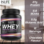 Buy INLIFE 100% Isolate Whey Protein Powder Supplement 27 grams protein per serving - 400 gm (Chocolate) - Purplle