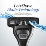 Buy LetsShave Pro 3 Shaving Razor Blades for Men, Pack of 4 Blades Cartridge (4-Count) - Purplle
