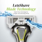 Buy LetsShave Pro 6 Plus Shaving Razor Blades for Men, Pack of 4 Blades Cartridge (4-Count) - Purplle