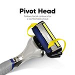 Buy LetsShave Pro 6 Advance Shaving Razor Blades for Men, Pack of 4 Blades Cartridge (4-Count) - Purplle