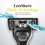 Buy LetsShave Pro 6 Advance Shaving Razor Blades for Men, Pack of 4 Blades Cartridge (4-Count) - Purplle