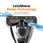 Buy LetsShave Pro 4 Value Kit for Men - 1 Razor Handle + Pack of 4 Blades Cartridge + After Shave Balm + FREE (Shaving Foam-200gm,Razor Cap) - Purplle