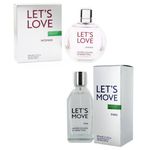 Buy United Colors of Benetton Perfume Combo Set of Let's Love EDT for Women and Let's Move EDT for Men (100ml x 2) - Purplle