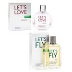Buy United Colors of Benetton Perfume Combo Set of Let's Love EDT for Women and Let's Fly EDT for Men (100ml x 2) - Purplle
