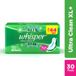 Buy Whisper Ultra Clean Sanitary Pads Extra Large Plus 30 pc Pack - Purplle