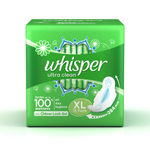 Buy Whisper Ultra Clean Sanitary Pads XL Wings 15 pc Pack - Purplle
