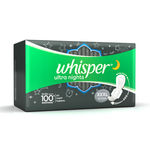 Buy Whisper Ultra Nights Sanitary Pads XXXL Wings 10 Pc Pack - Purplle
