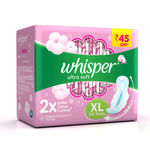 Buy Whisper Ultra Soft XL Sanitary Pads, 50 count - Purplle